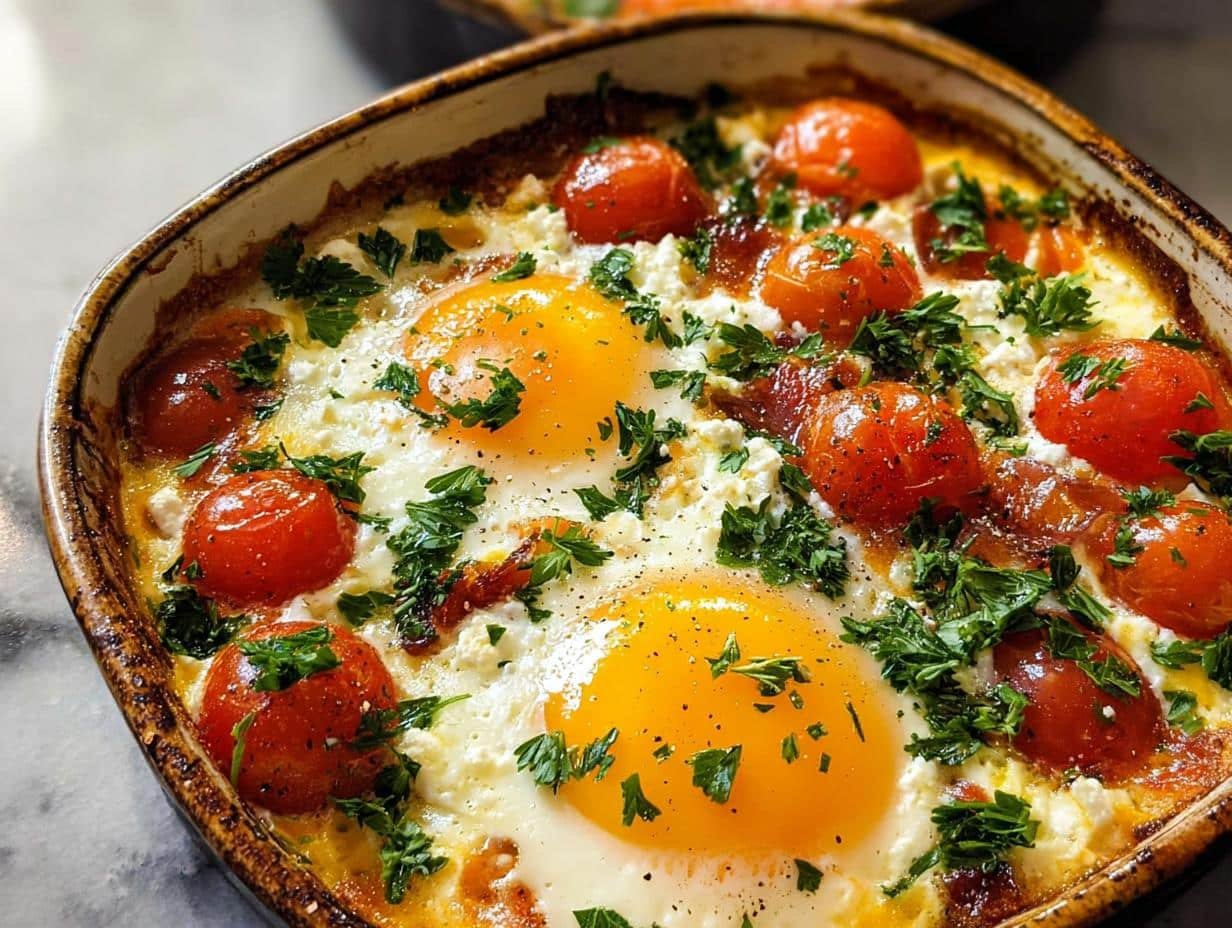 Baked Feta Eggs: Divine & Quick 10-Minute Meal - Baked Feta Eggs - additional detail