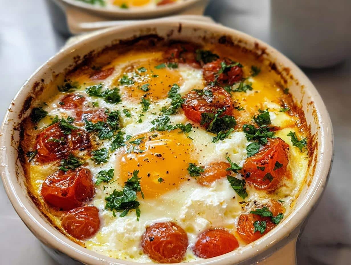 Baked Feta Eggs