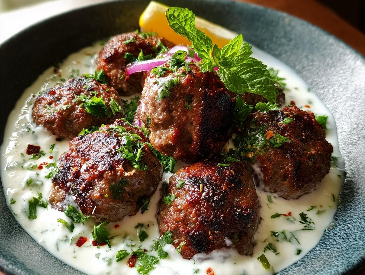 Easy Beef Kofta Garlic Yogurt: 25 Min Delight - Beef Kofta Garlic Yogurt - main visual representation