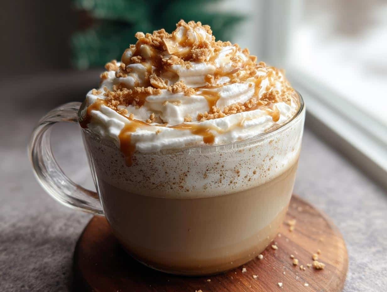 Caramel Brulee Latte: 1 Cozy Comfort Drink - Caramel Brulee Latte - additional detail