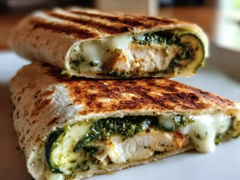 Cheesy Garlic Chicken Wraps