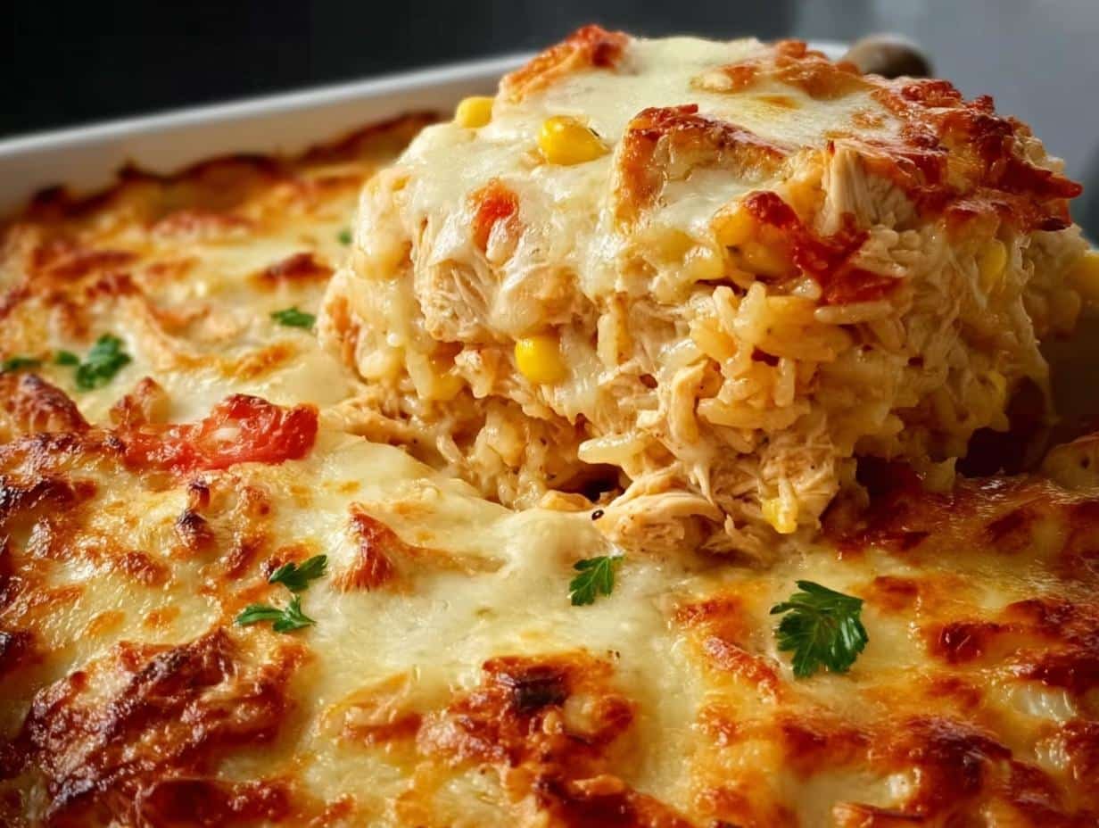Heavenly Chicken Enchilada Rice Casserole - Chicken Enchilada Rice Casserole - additional detail