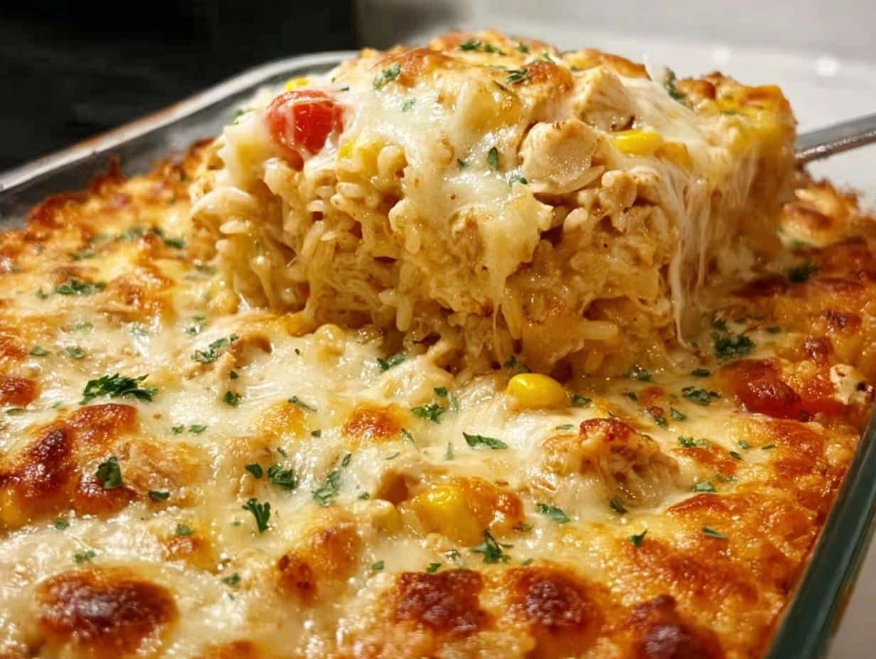 Chicken Enchilada Rice Casserole