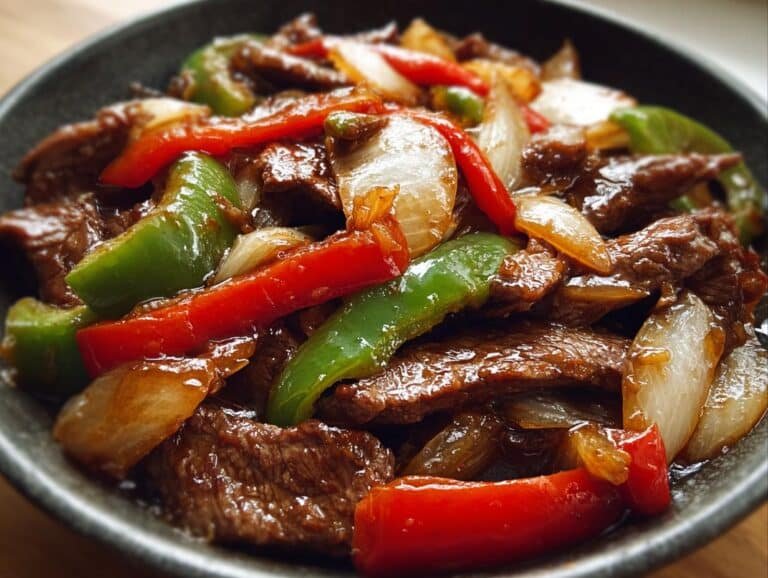 Chinese Pepper Steak Onions