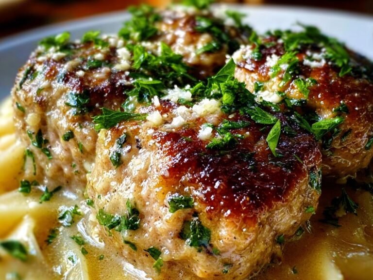Garlic Butter Meatballs Linguine
