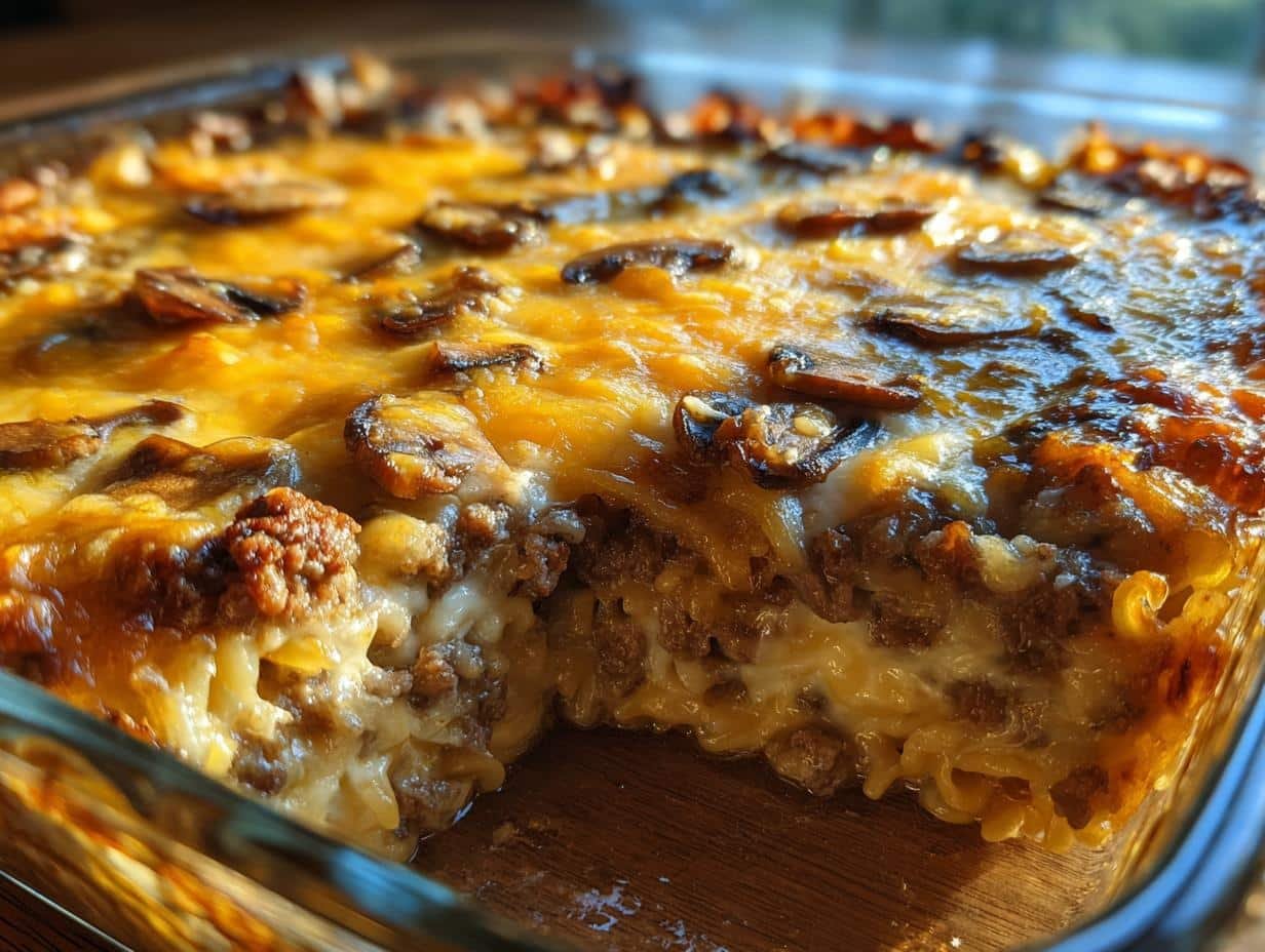 Hamburger Mushroom Bake