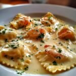Lobster Ravioli Creamy Garlic