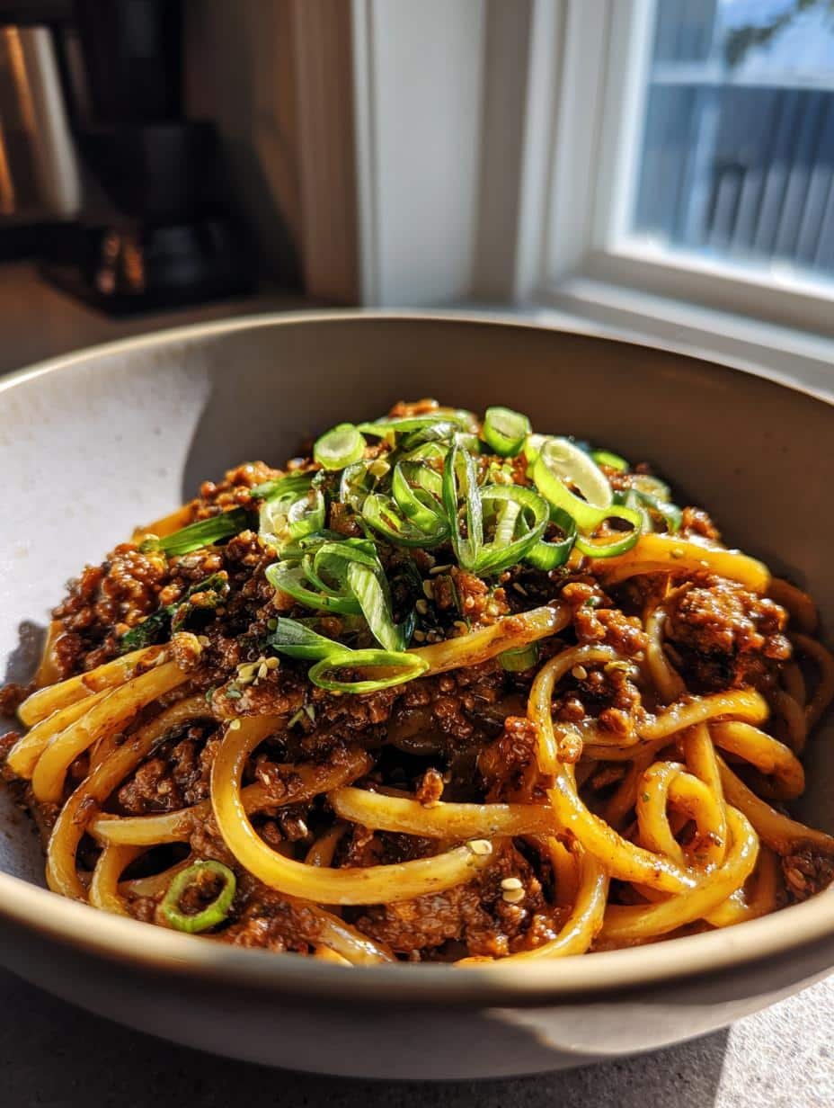 Mongolian Ground Beef Noodles - detail 2
