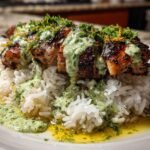 Peruvian Chicken and Rice with Green Sauce
