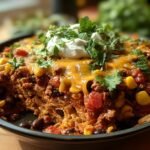 Slow Cooker Taco Casserole