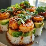 Spicy Shrimp Sushi Stacks