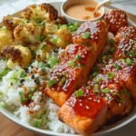 Sriracha Honey Salmon Bowls