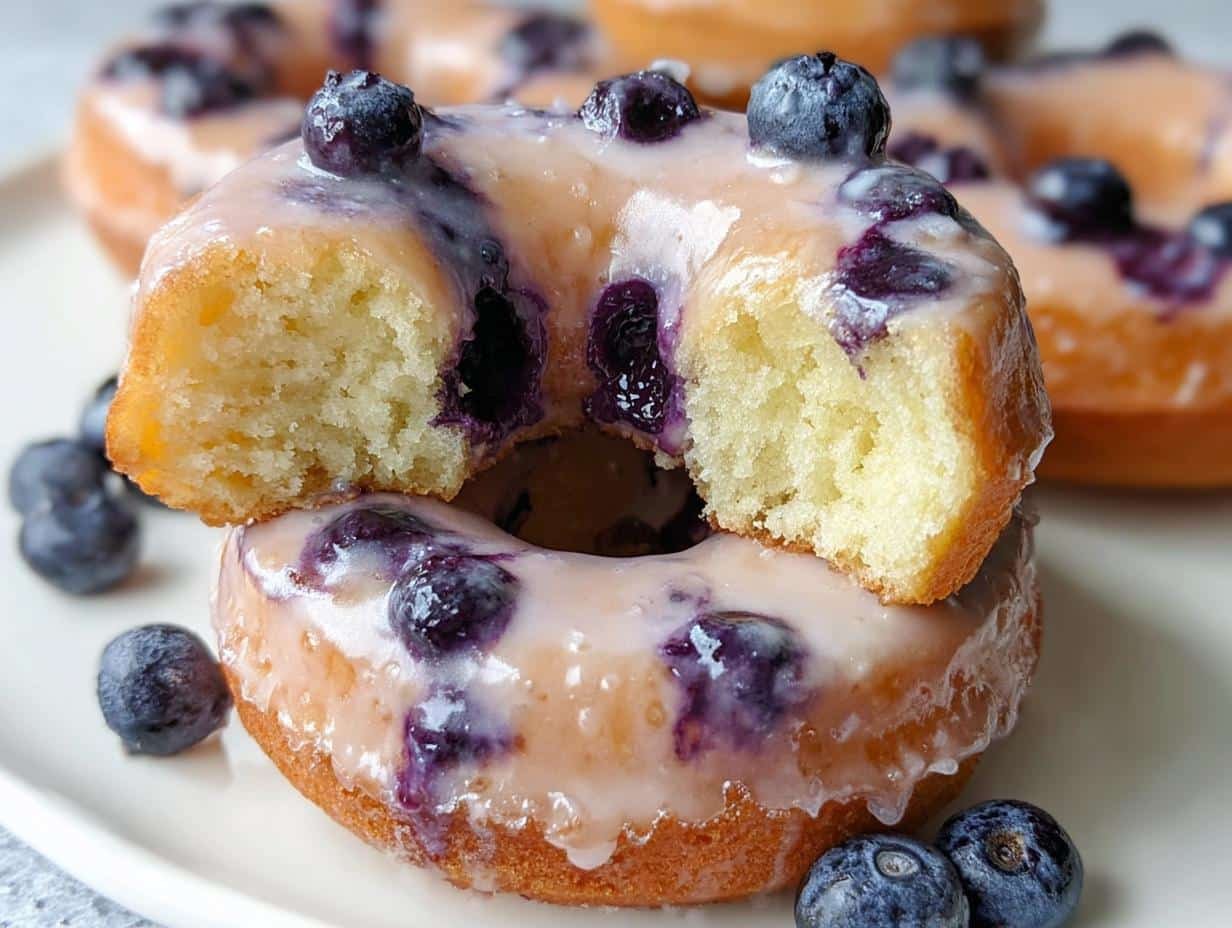 Baked Blueberry Donuts: 1 Easy Recipe - Baked Blueberry Donuts - additional detail