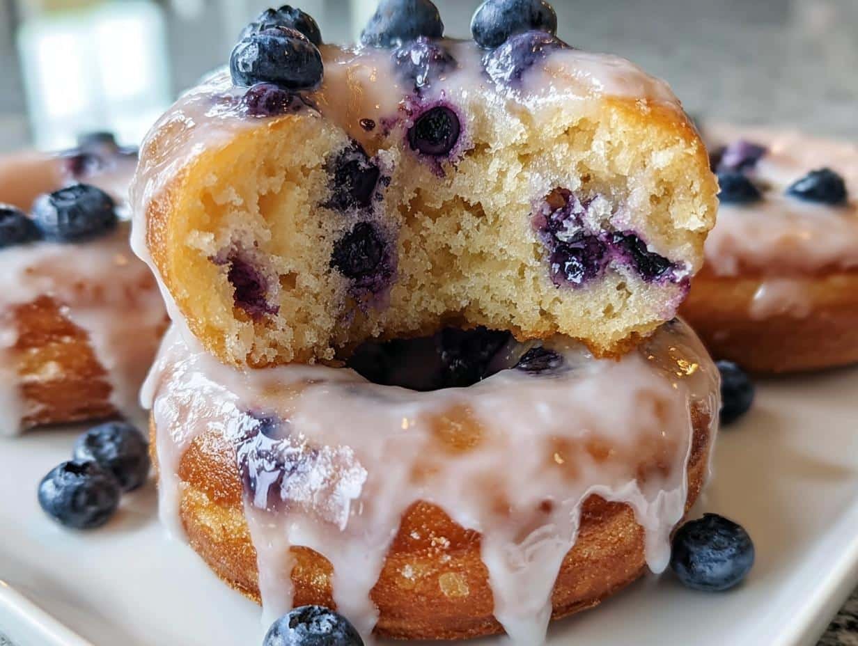 Baked Blueberry Donuts