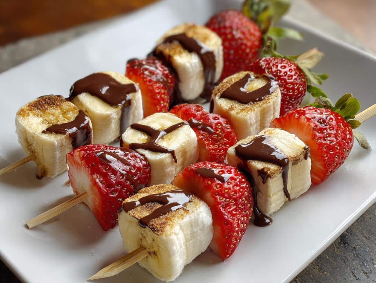 Banana Split Dessert Kabobs