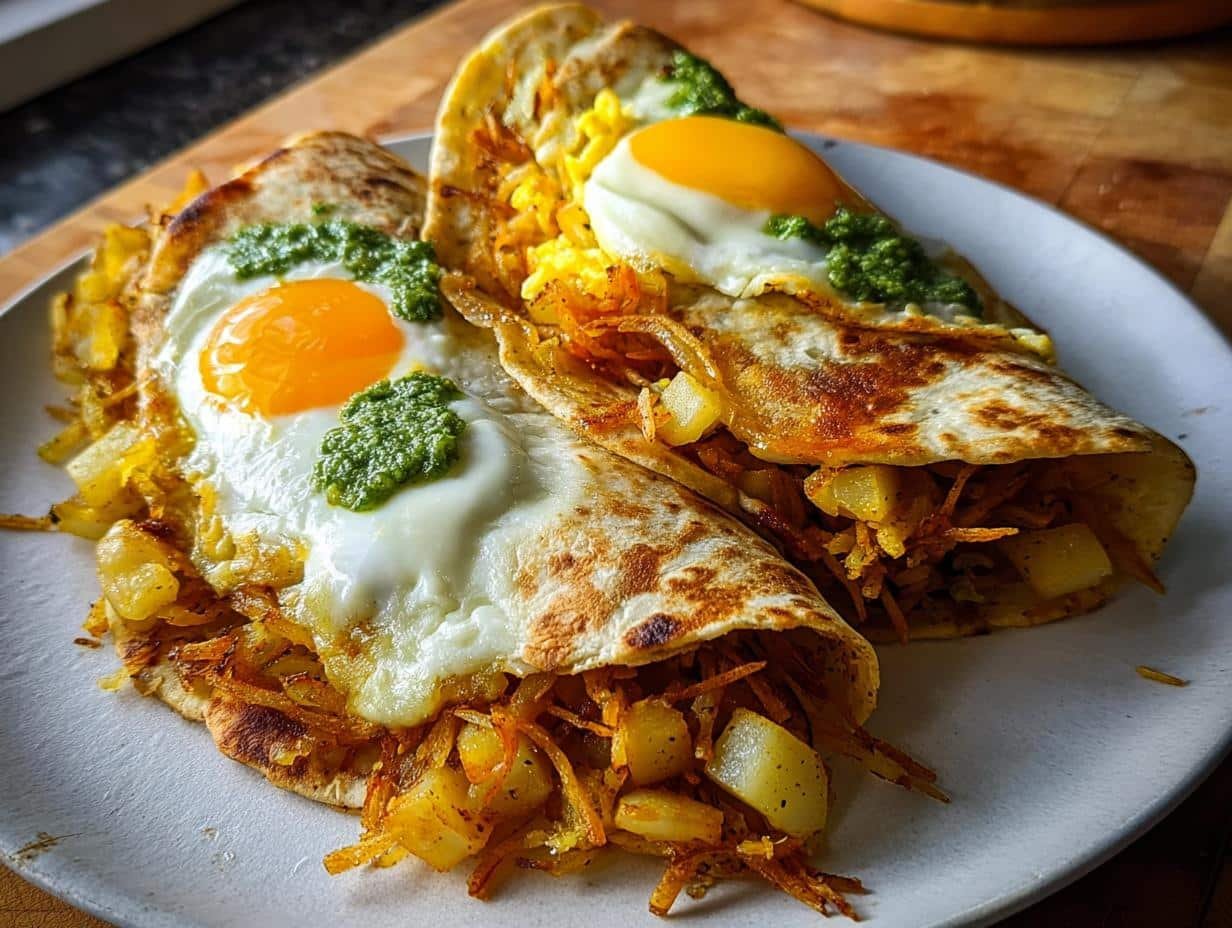 Crispy Potato Egg Cheese: 2-Minute Morning Bliss - Crispy Potato Egg Cheese - main visual representation