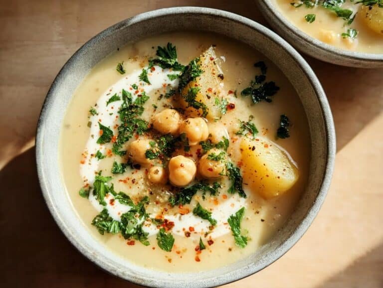 Garlic Chickpea Soup