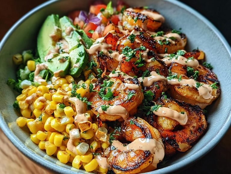 Grilled Shrimp Bowl Corn