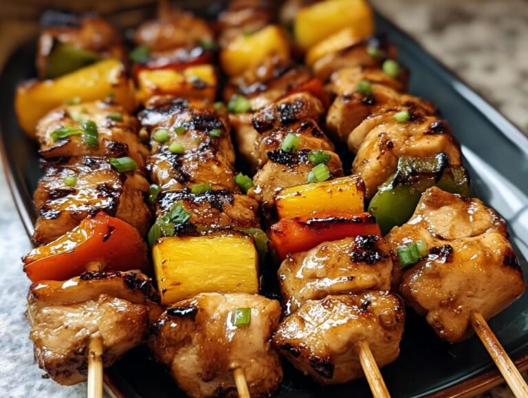 Hawaiian Chicken Skewers