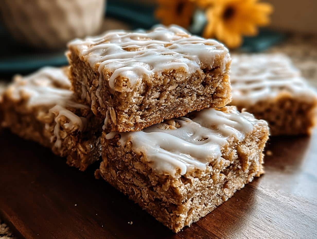 Iced Oatmeal Cookie Bars: 3 Easy Steps - Iced Oatmeal Cookie Bars - additional detail