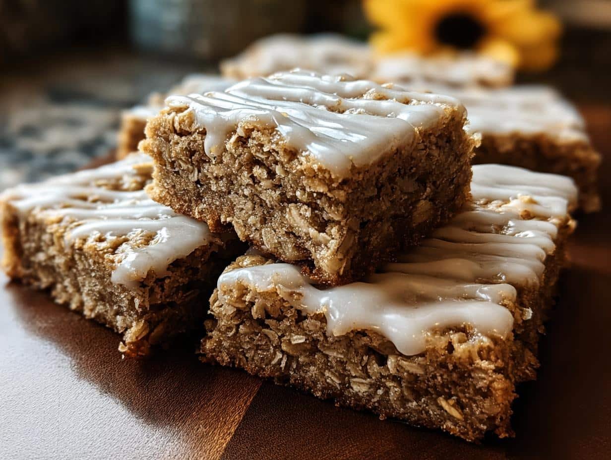 Iced Oatmeal Cookie Bars: 3 Easy Steps - Iced Oatmeal Cookie Bars - additional detail