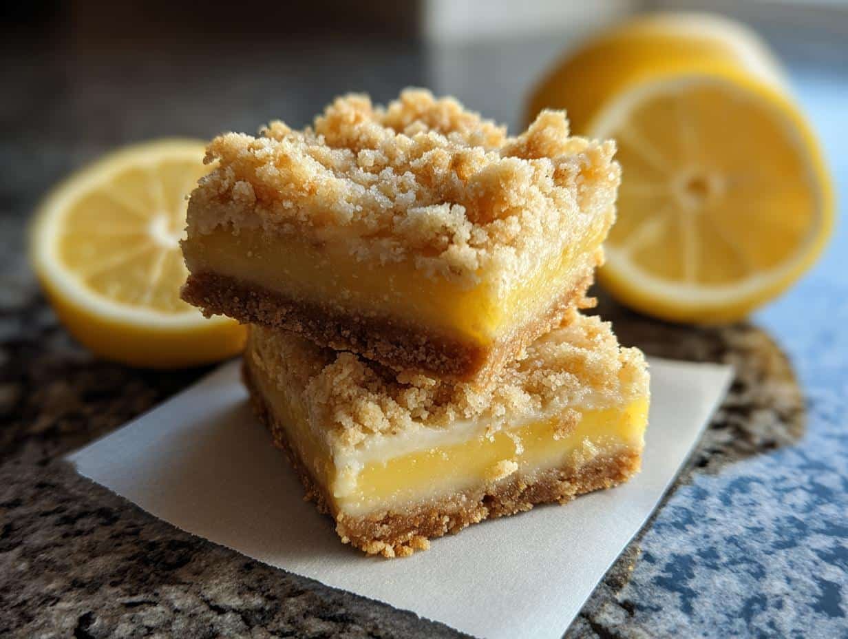 Lemon Crumb Bars: Sunny 1 bowl delight - Lemon Crumb Bars - additional detail