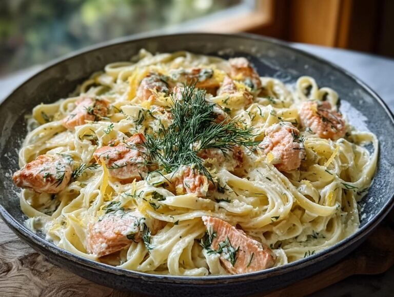 Lemon Dill Salmon Pasta