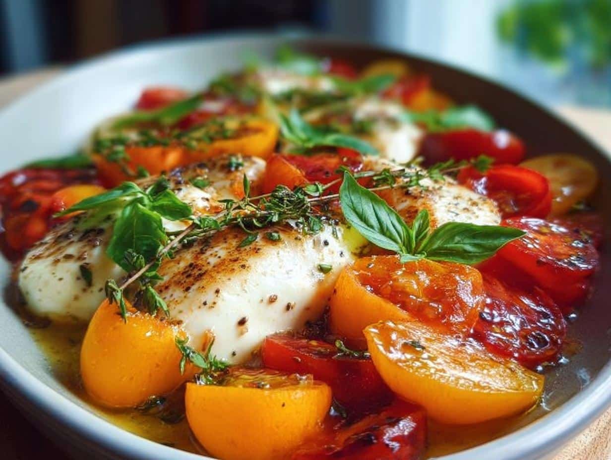 Peach Mozzarella Summer Salad