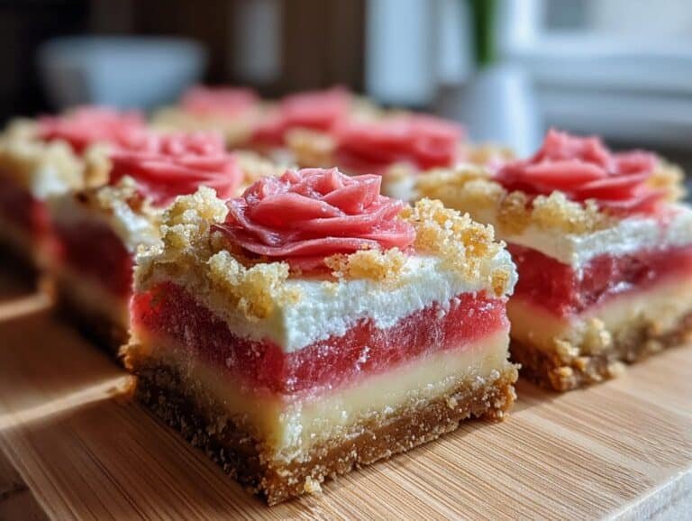 Rhubarb Bars Cream Cheese