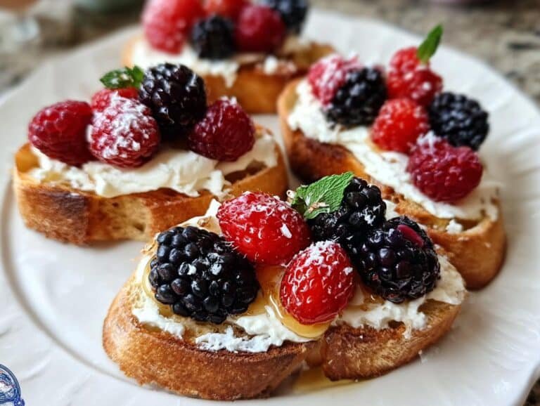 Ricotta Crostini Summer Berries