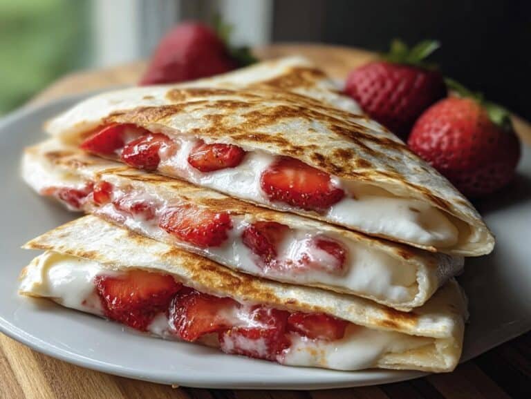 Strawberry Cream Cheese Quesadillas