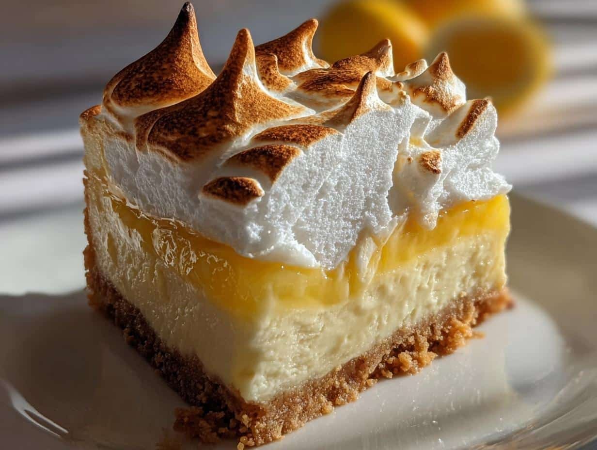 Triple Lemon Meringue Cheesecake - Triple Lemon Meringue Cheesecake - additional detail
