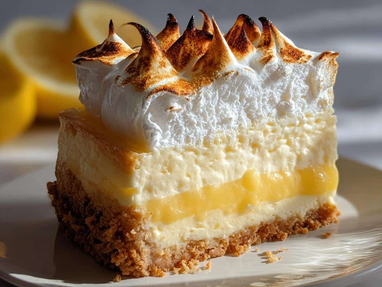 Triple Lemon Meringue Cheesecake - Triple Lemon Meringue Cheesecake - additional detail