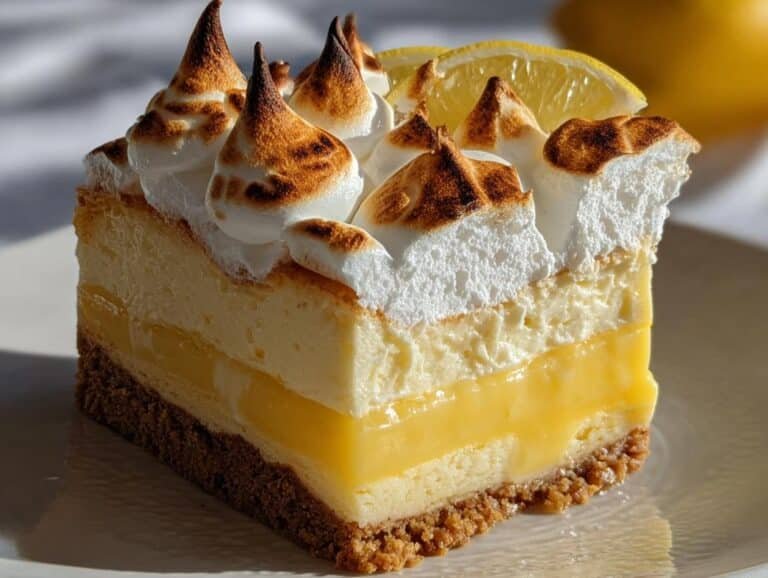Triple Lemon Meringue Cheesecake