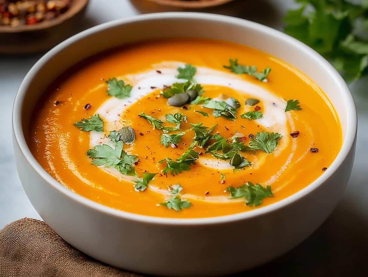 Carrot Ginger Soup: Delicious, Warming 1-Pot Meal - Carrot Ginger Soup - additional detail