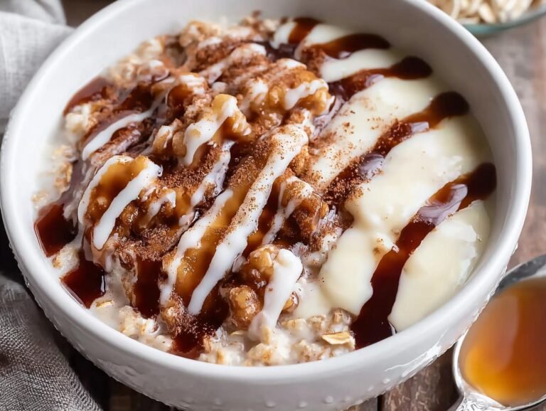 Cinnamon Bun Oatmeal Bowl