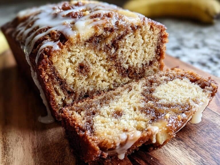Cinnamon Roll Banana Bread