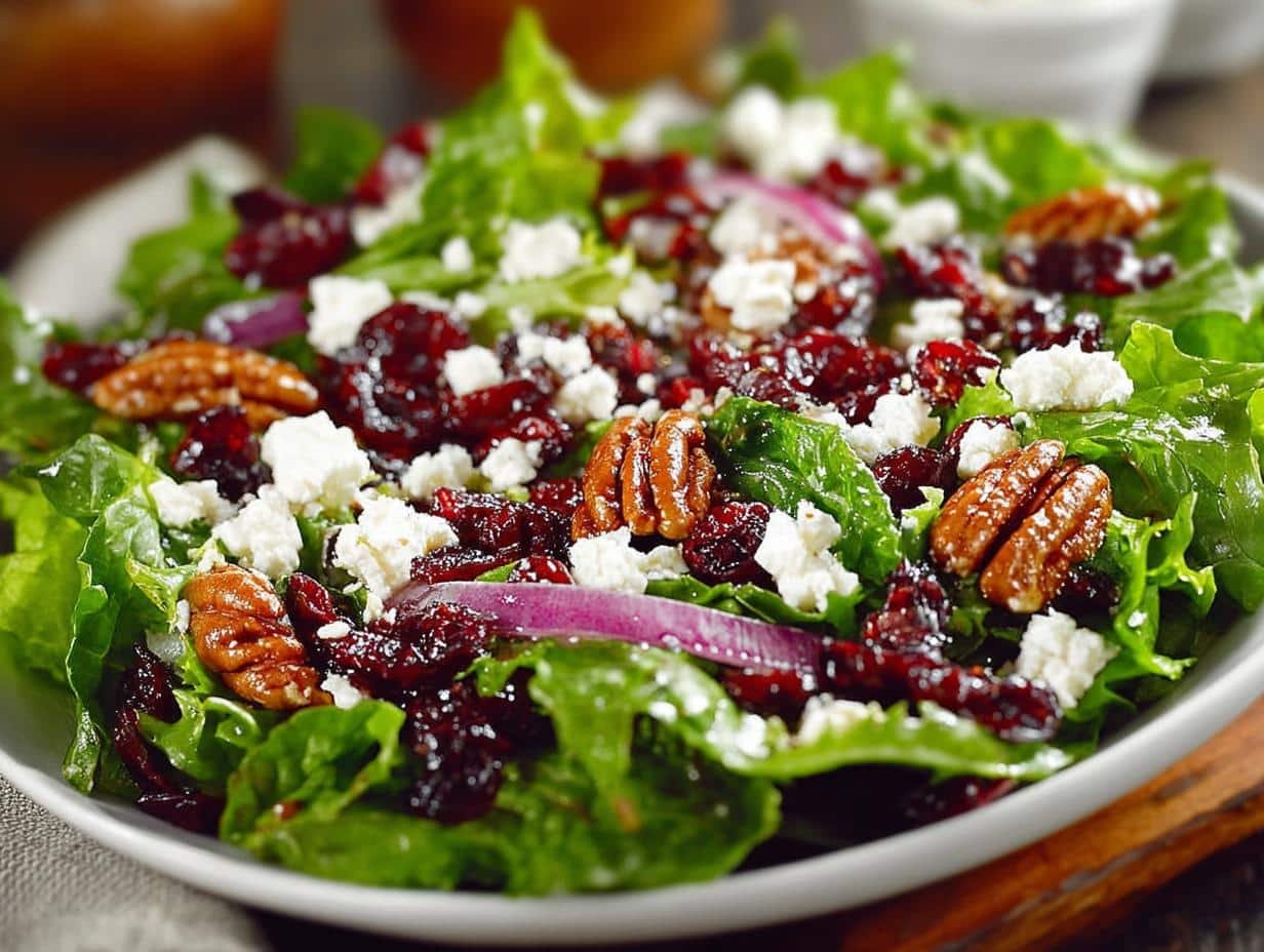 Cranberry Goat Cheese Pecan: Divine 10-Minute Salad - Cranberry Goat Cheese Pecan - additional detail