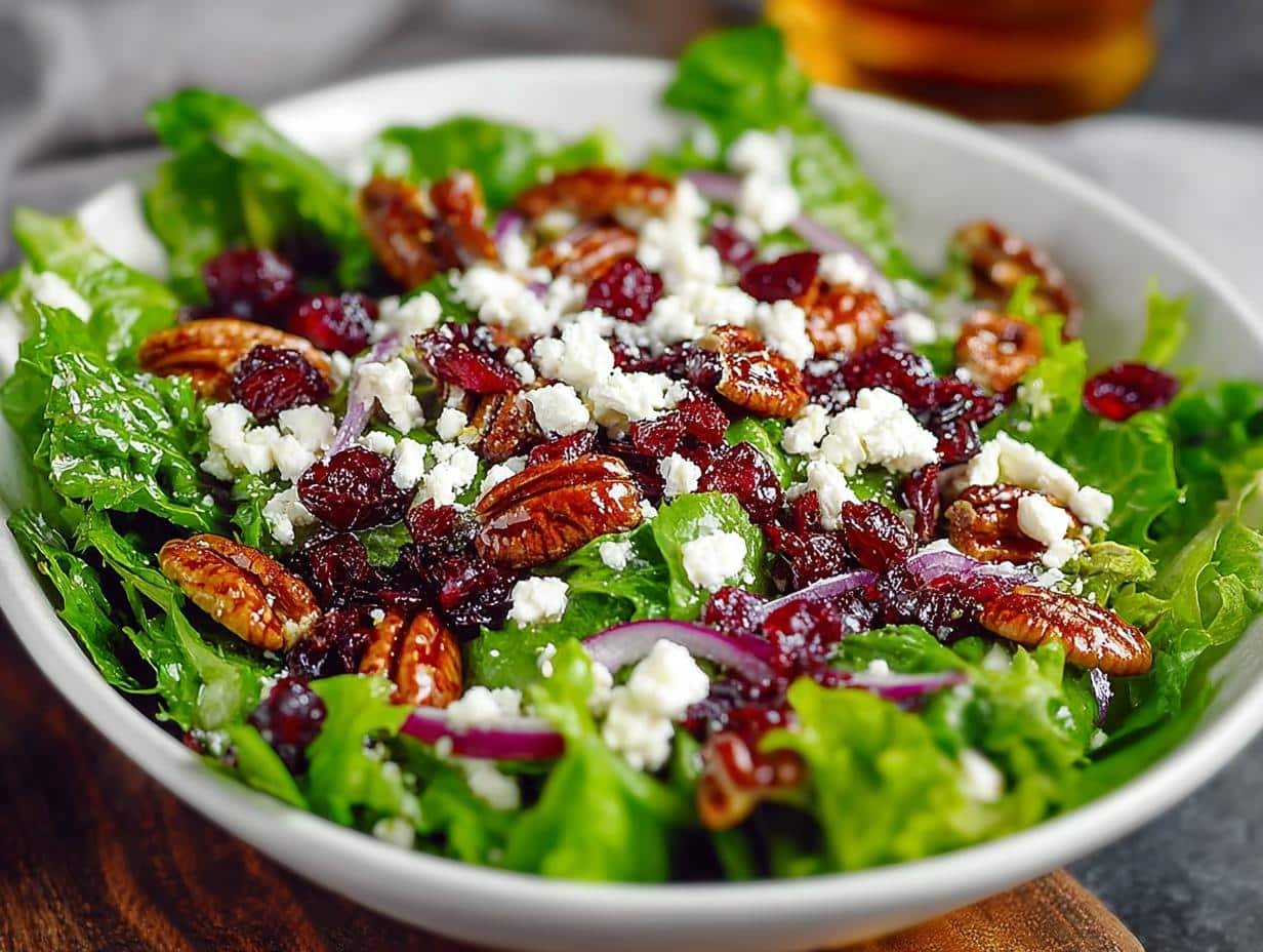 Cranberry Goat Cheese Pecan: Divine 10-Minute Salad - Cranberry Goat Cheese Pecan - additional detail