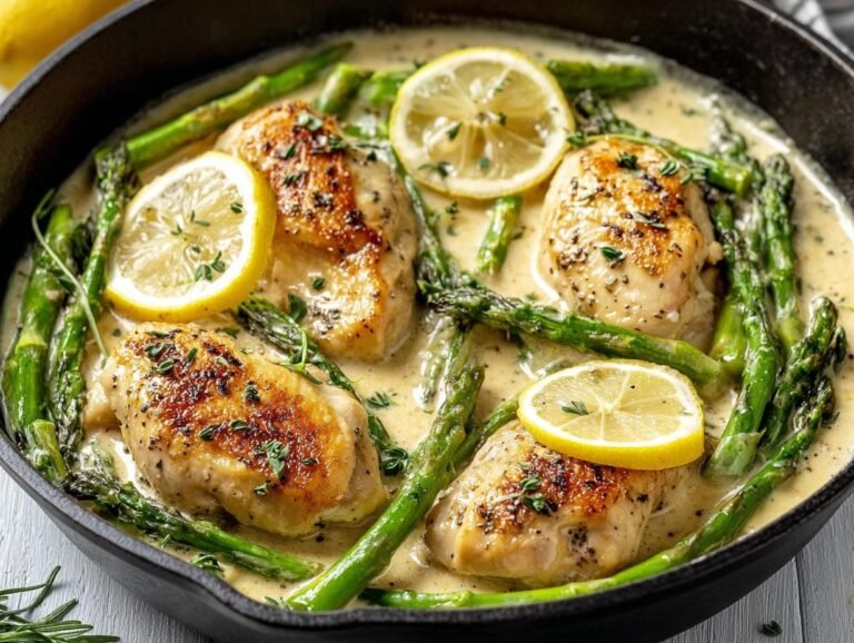 Creamy Lemon Chicken Asparagus