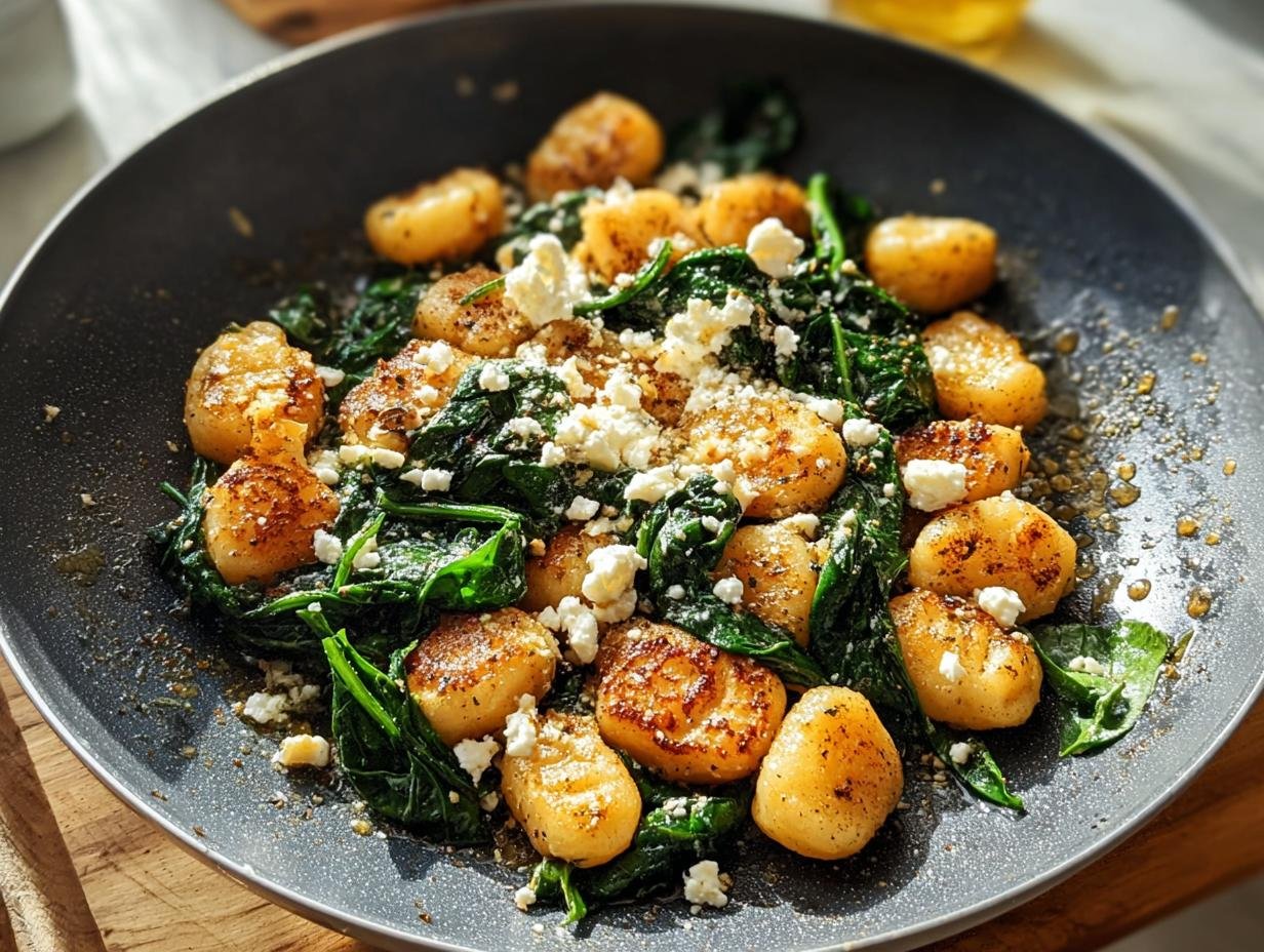 Crispy Gnocchi Spinach Feta: Divine Weeknight Meal - Crispy Gnocchi Spinach Feta - additional detail