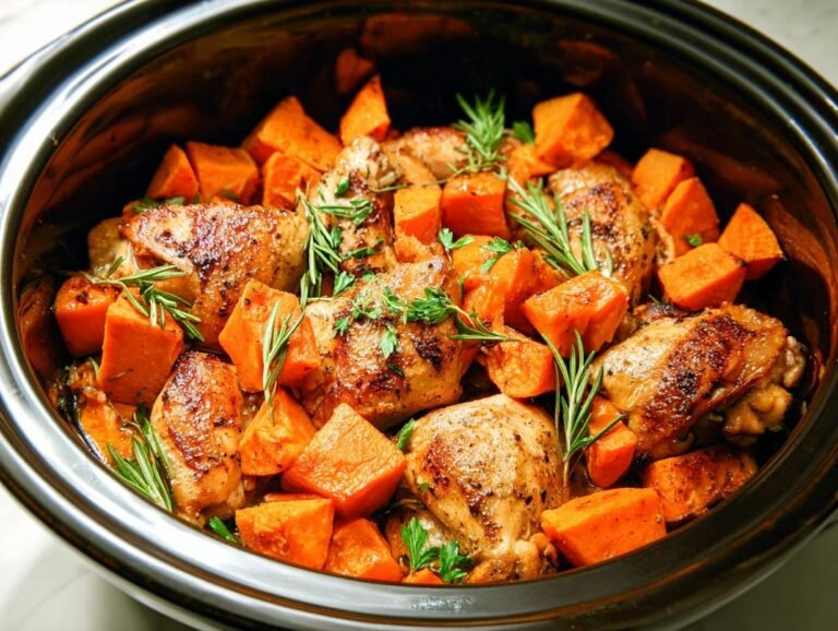 Crockpot Chicken Sweet Potatoes