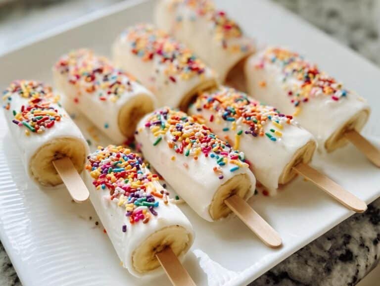 Frozen Yogurt Banana Pops