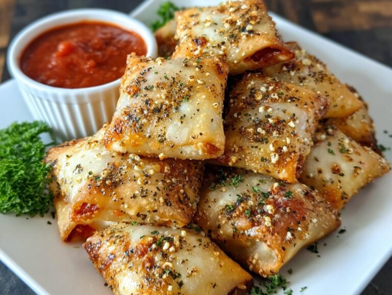 Garlic Parmesan Pizza Rolls