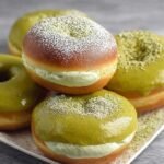 Matcha Cream Filled Donuts
