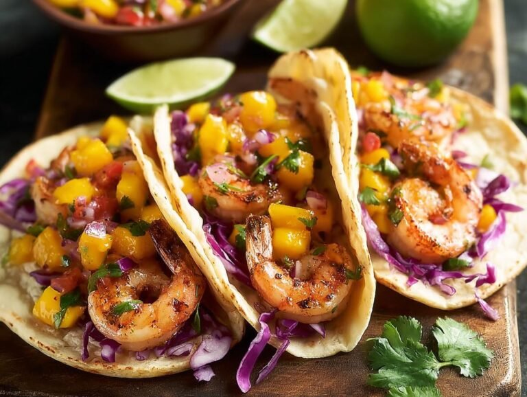Shrimp Tacos Mango Salsa