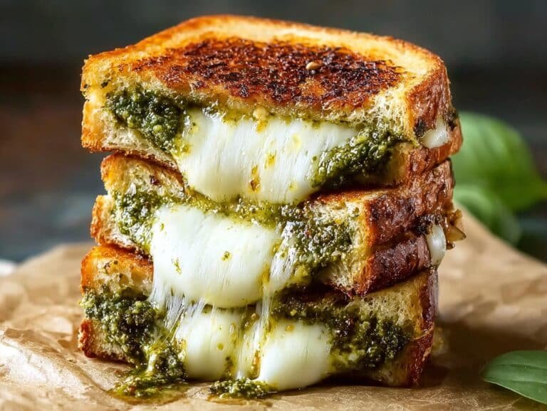 Sourdough Pesto Grilled Cheese