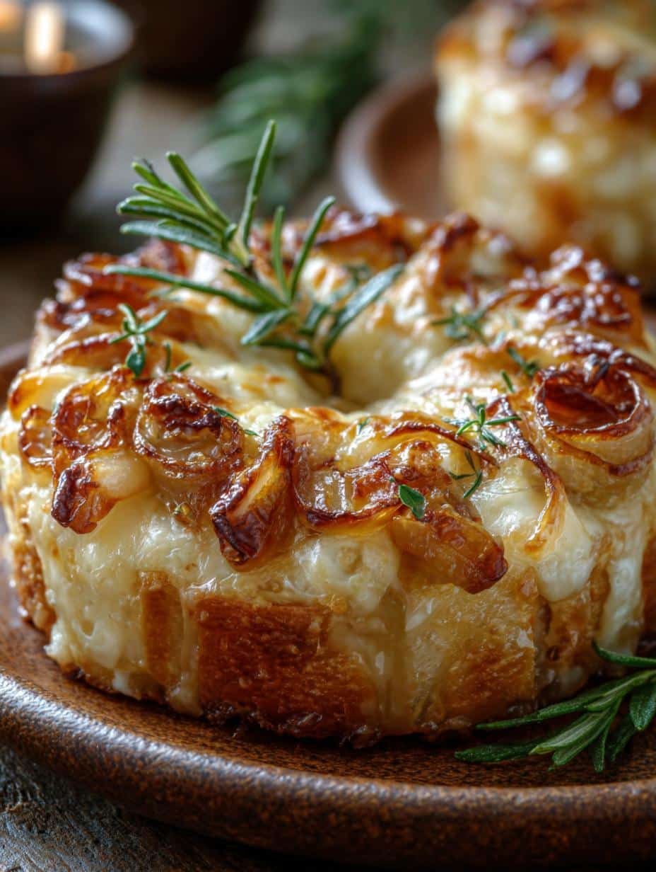 Caramelized Onion Gruyere Stuffed Bread Wreath Delight - Caramelized Onion Gruyere Stuffed - main visual representation