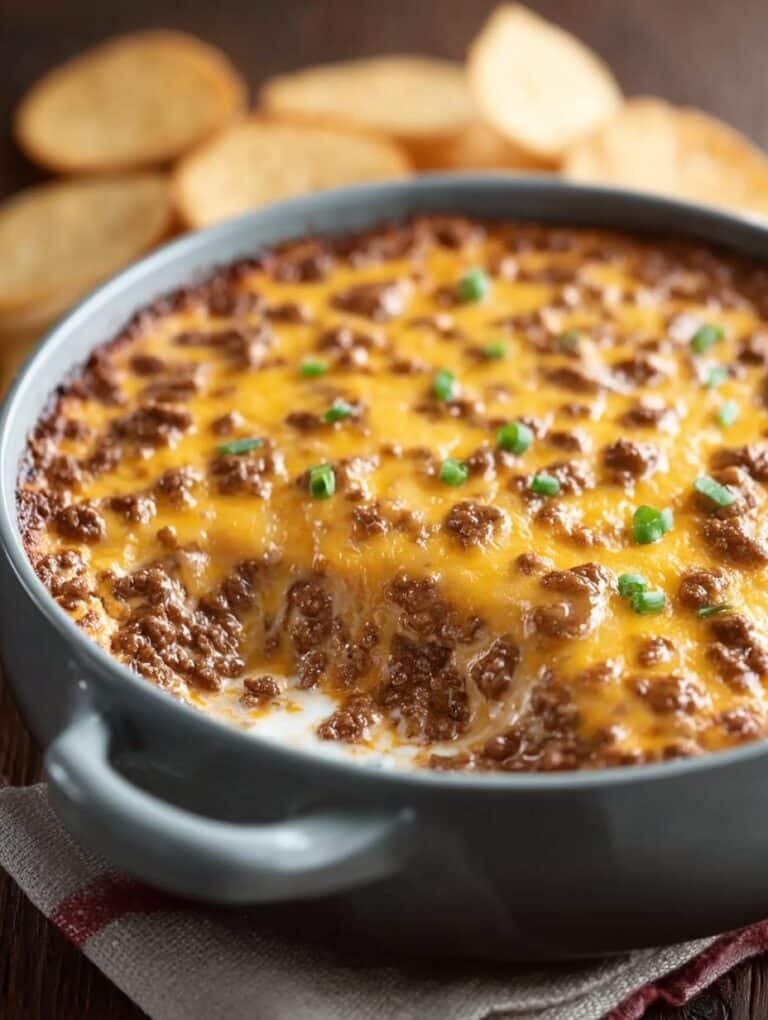Cheesy Ground Beef Dip