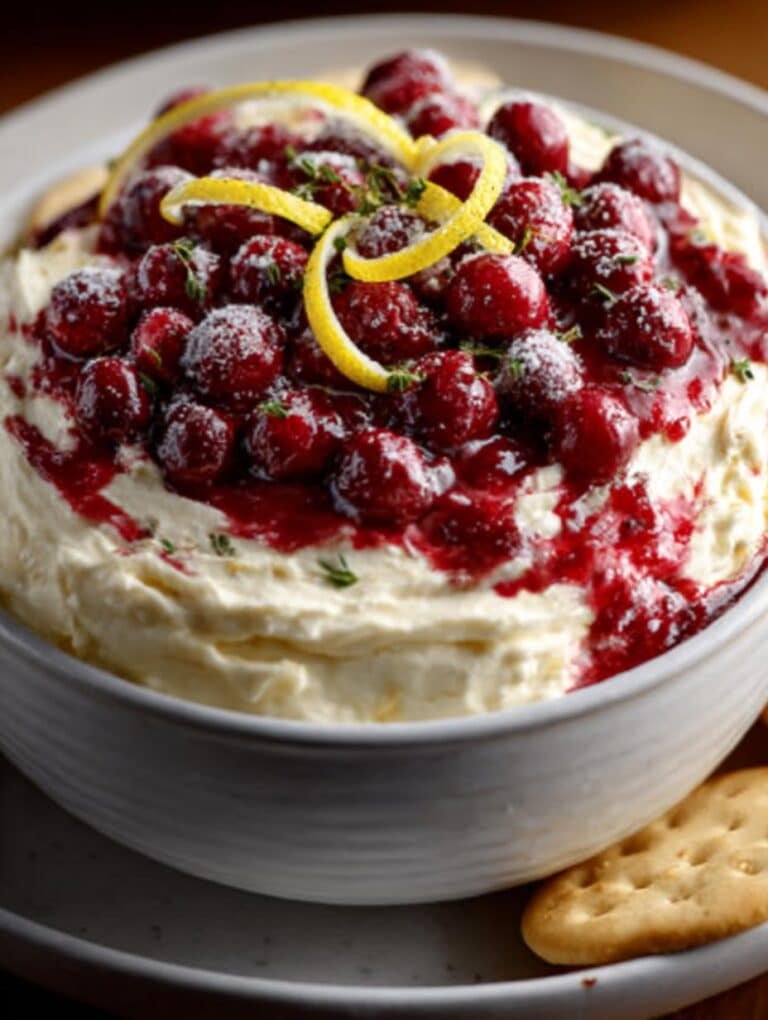 Cranberry Lemon Cheesecake Dip
